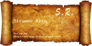 Stramer Rita névjegykártya